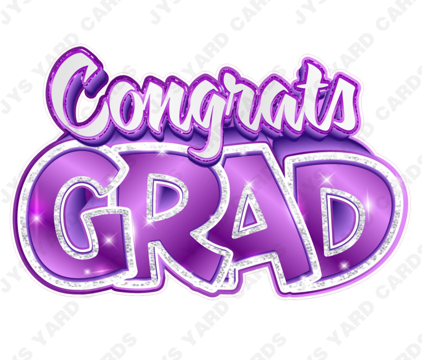 Congrats Grad: Purple & White