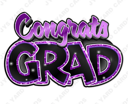 Congrats Grad: Purple & Black