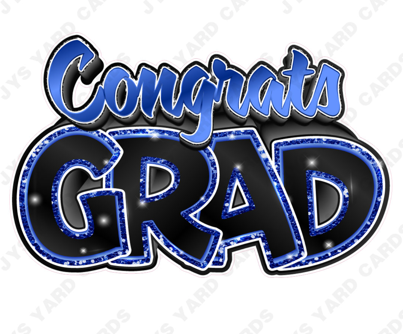 Congrats Grad: Blue & Black