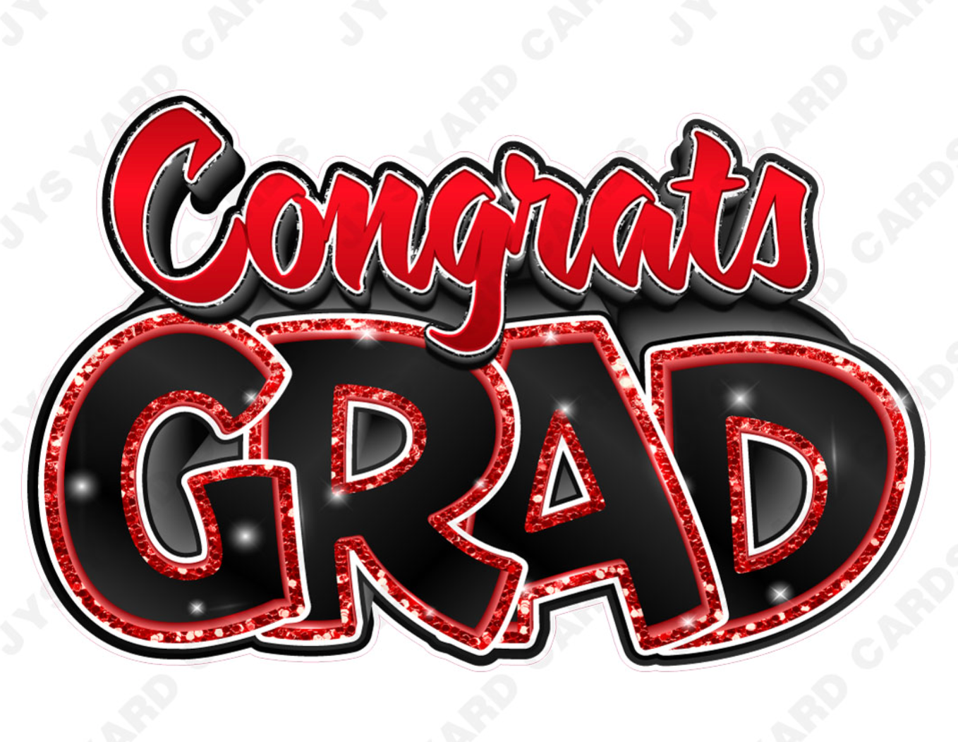 Congrats Grad: Red & Black