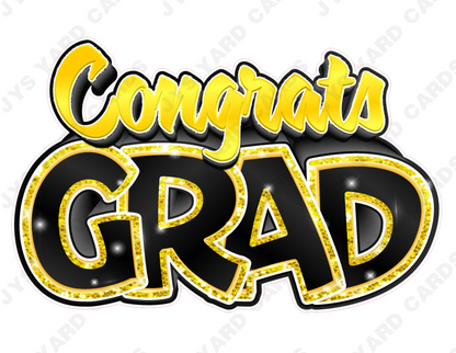 Congrats Grad: Yellow & Black