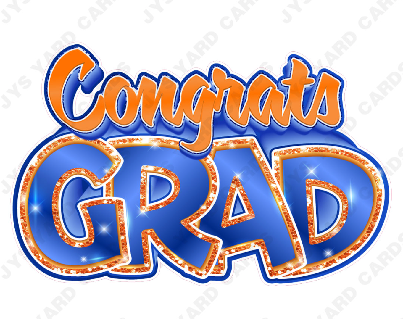 Congrats Grad: Blue & Orange