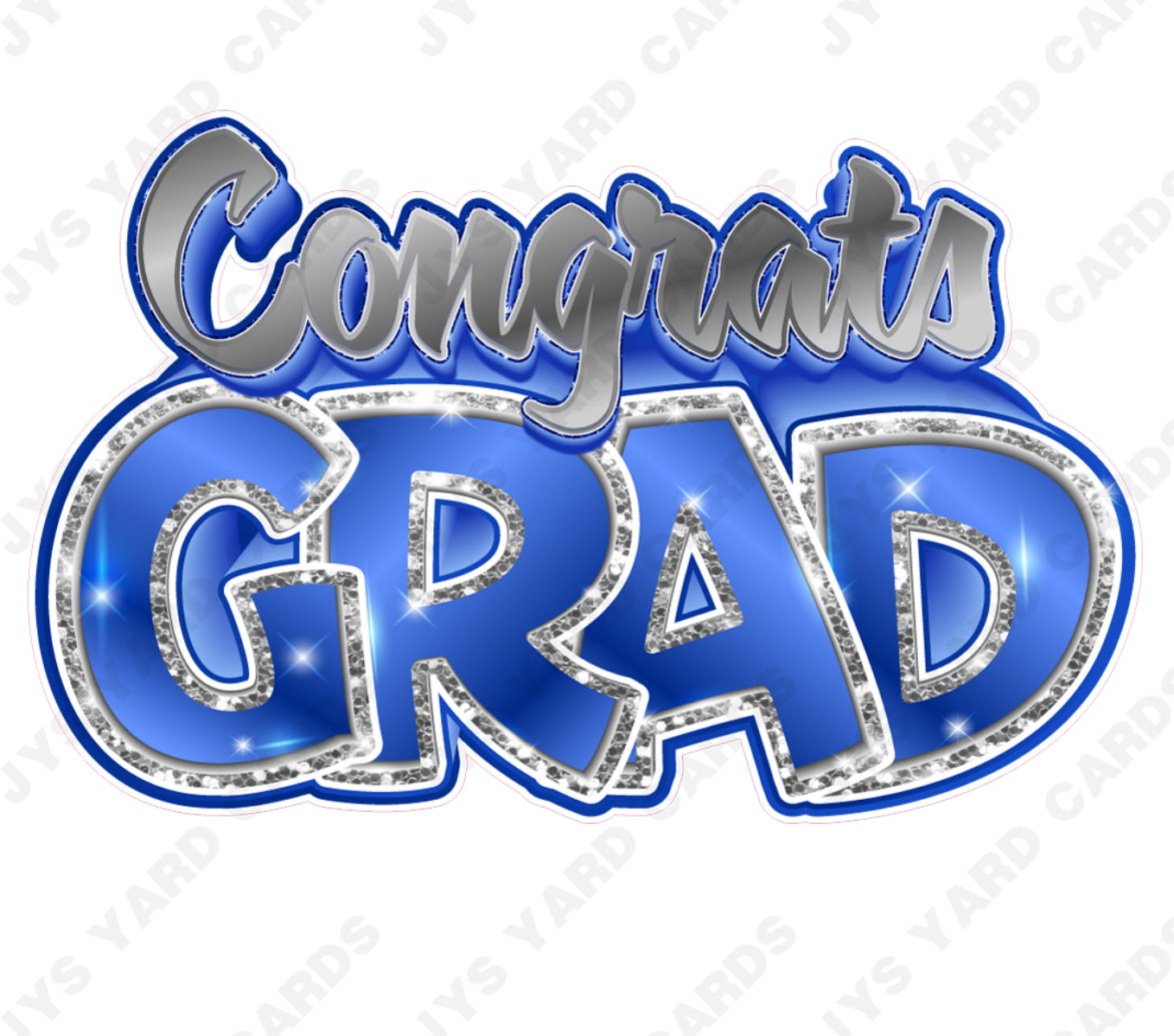 Congrats Grad: Blue & Silver