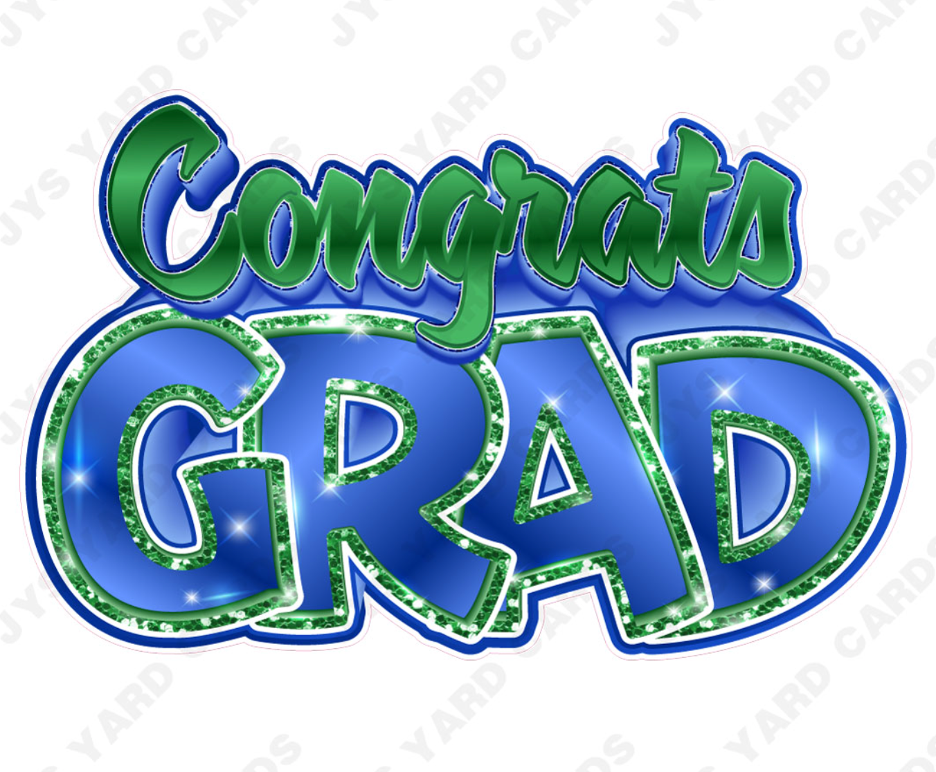 Congrats Grad: Blue & Green