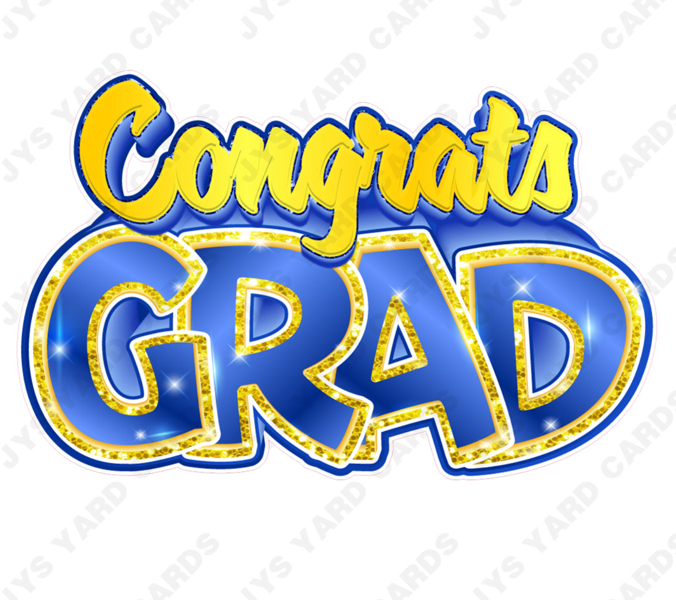 Congrats Grad: Blue & Yellow