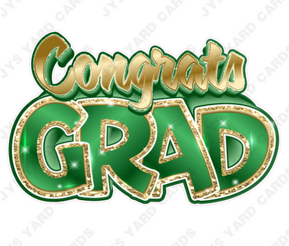 Congrats Grad: Green & Gold