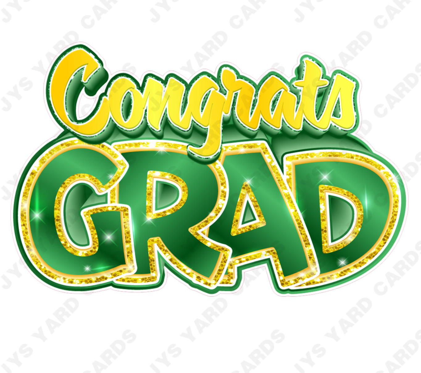 Congrats Grad: Green & Yellow