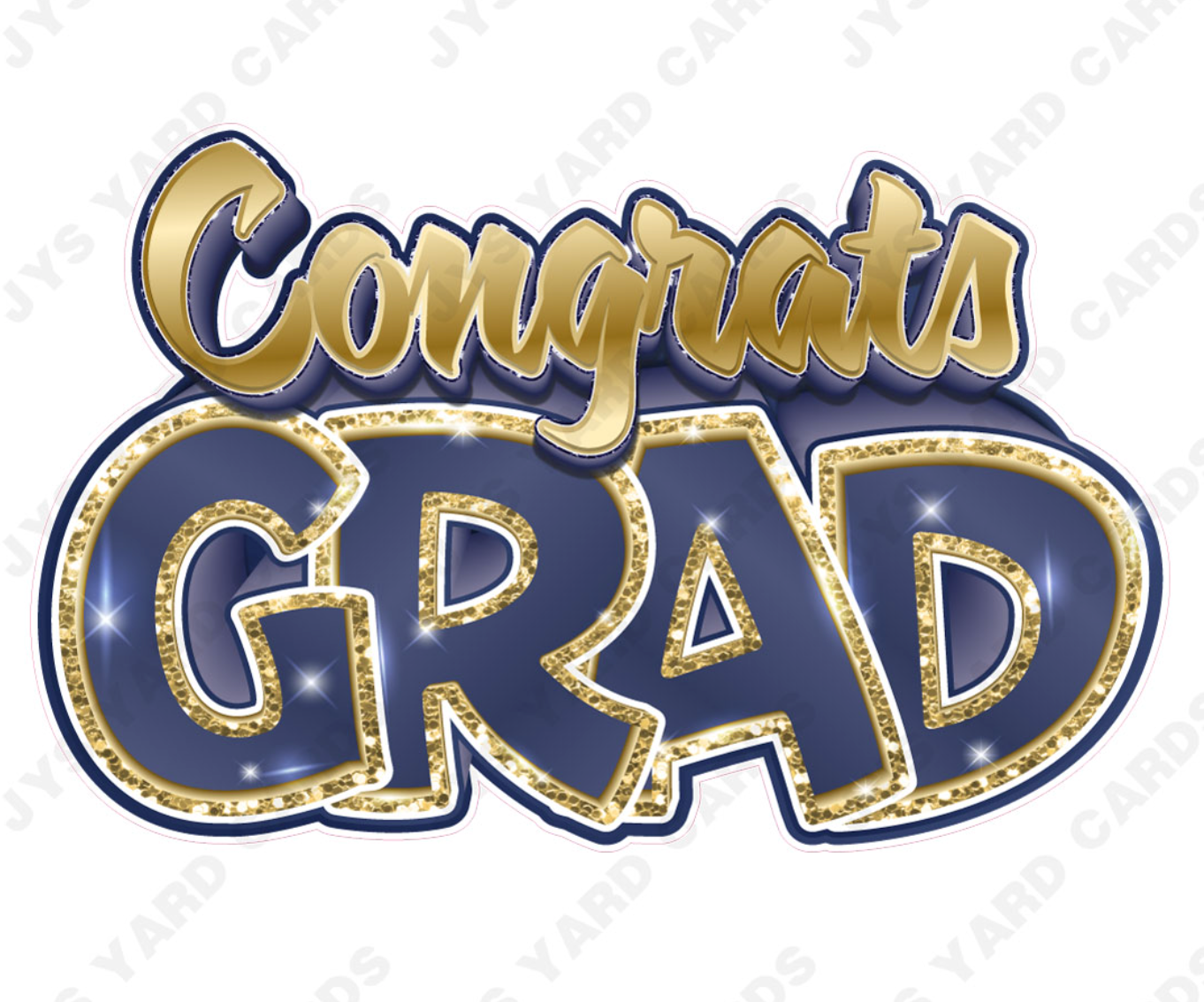 Congrats Grad: Gold & Blue