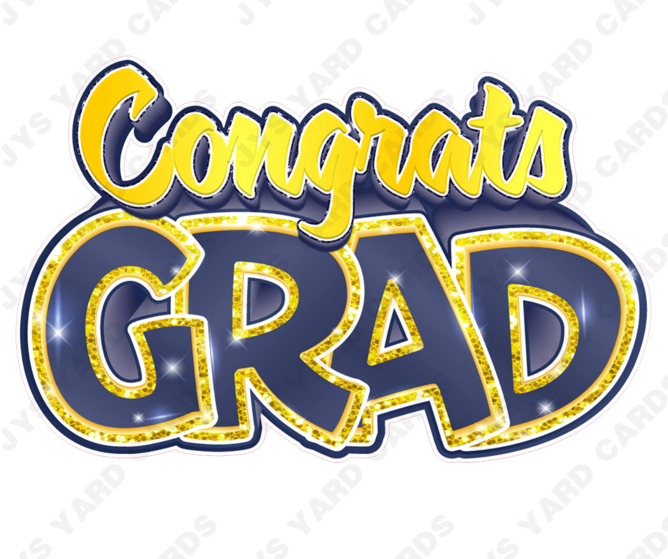 Congrats Grad: Blue & Yellow