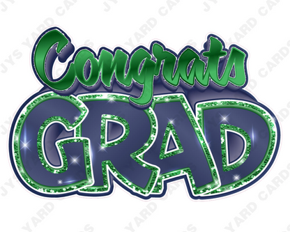 Congrats Grad: Green & Blue