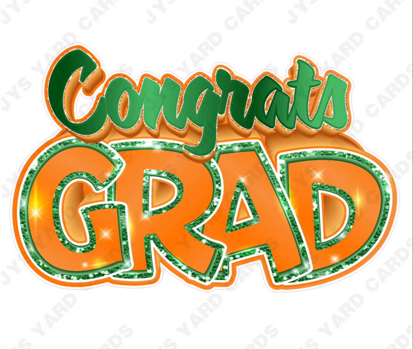 Congrats Grad: Orange & Green