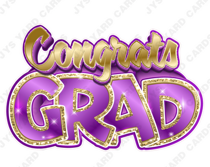 Congrats Grad: Gold & Purple