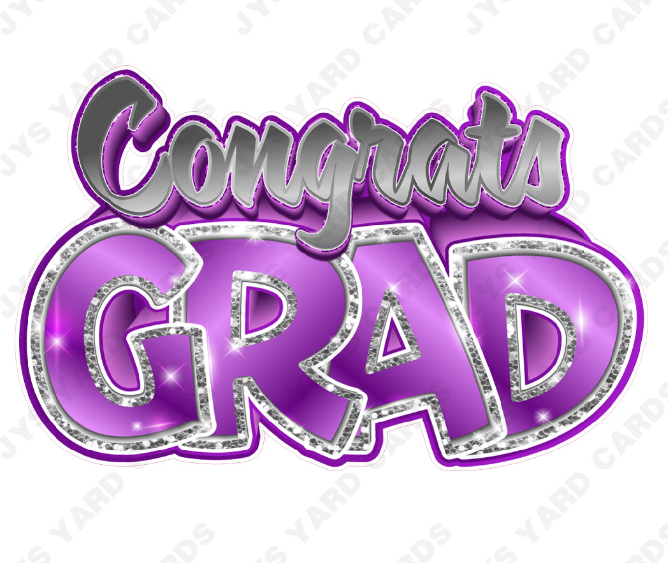 Congrats Grad: Silver & Purple