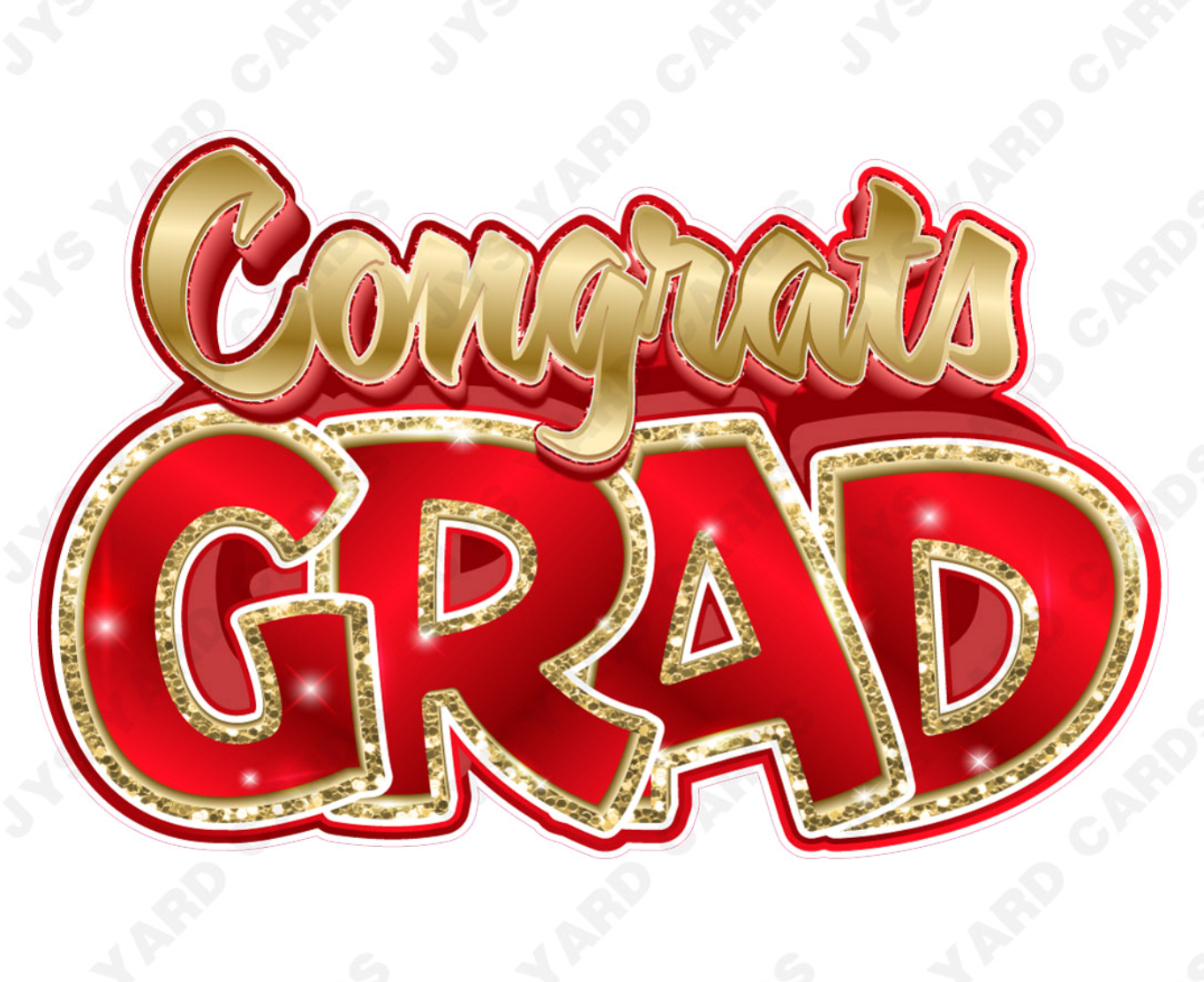 Congrats Grad: Red & Gold